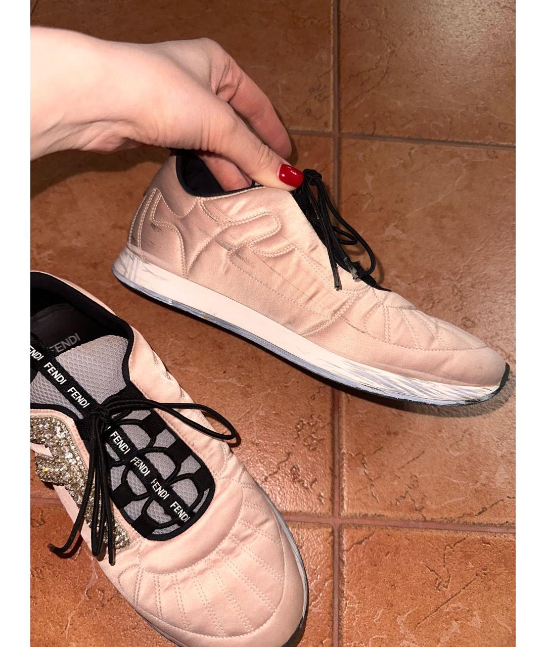 FENDI Розовые кроссовки, фото 7