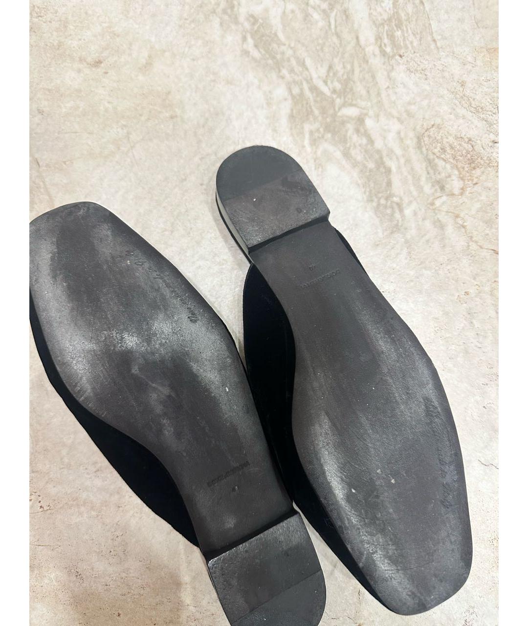DOLCE&GABBANA Черные бархатные мюли, фото 5