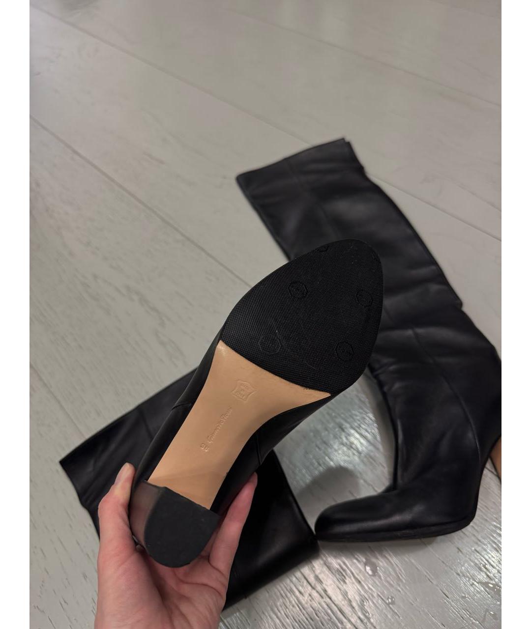 GIANVITO ROSSI Черные кожаные ботфорты, фото 4