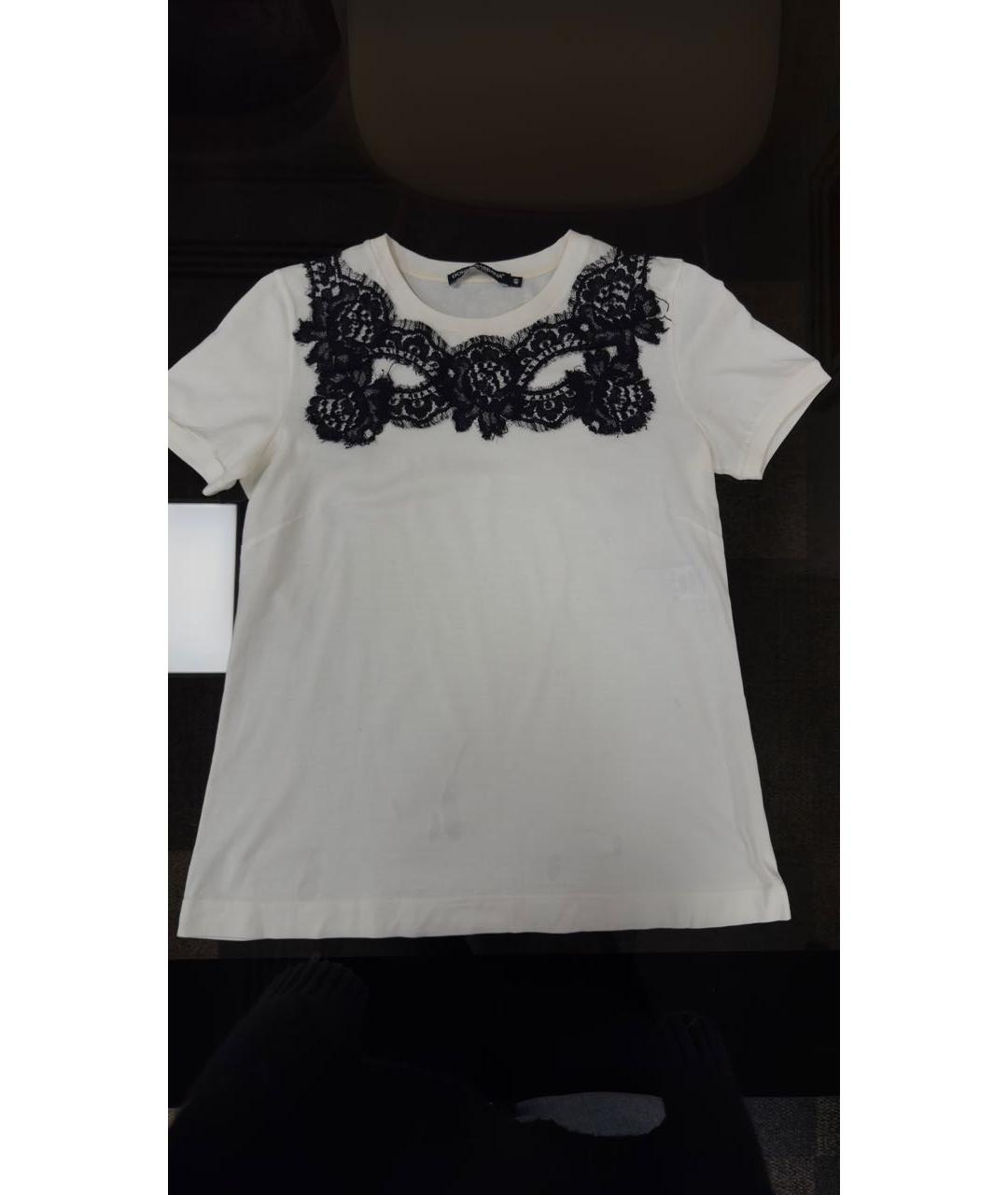 DOLCE&GABBANA Белая хлопковая футболка, фото 5