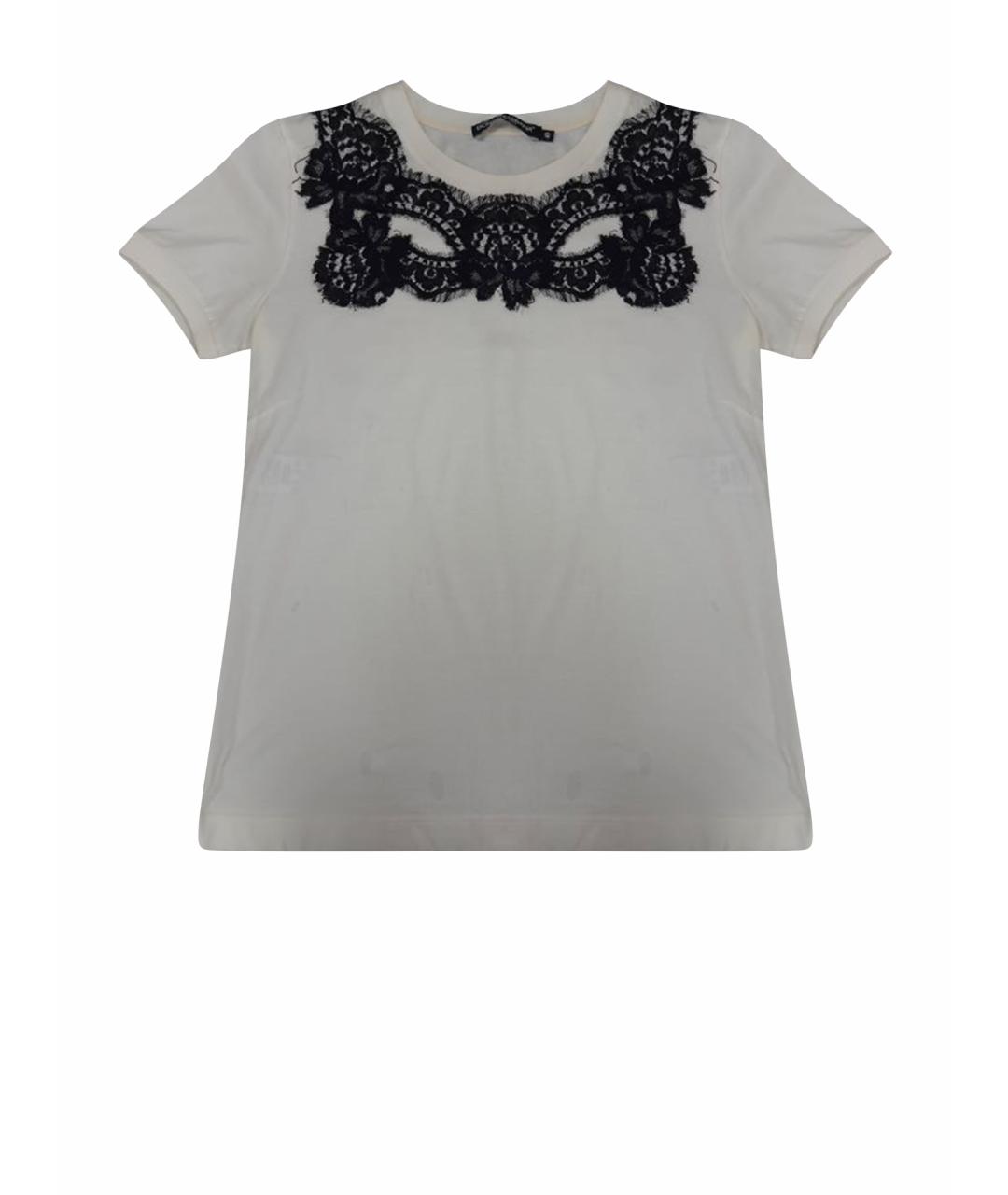 DOLCE&GABBANA Белая хлопковая футболка, фото 1