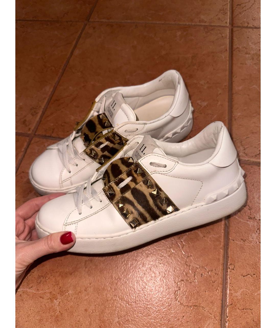 VALENTINO Белые кожаные кроссовки, фото 3