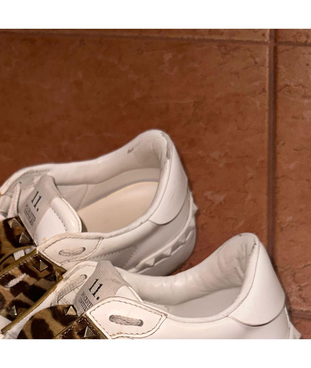 VALENTINO Белые кожаные кроссовки, фото 5