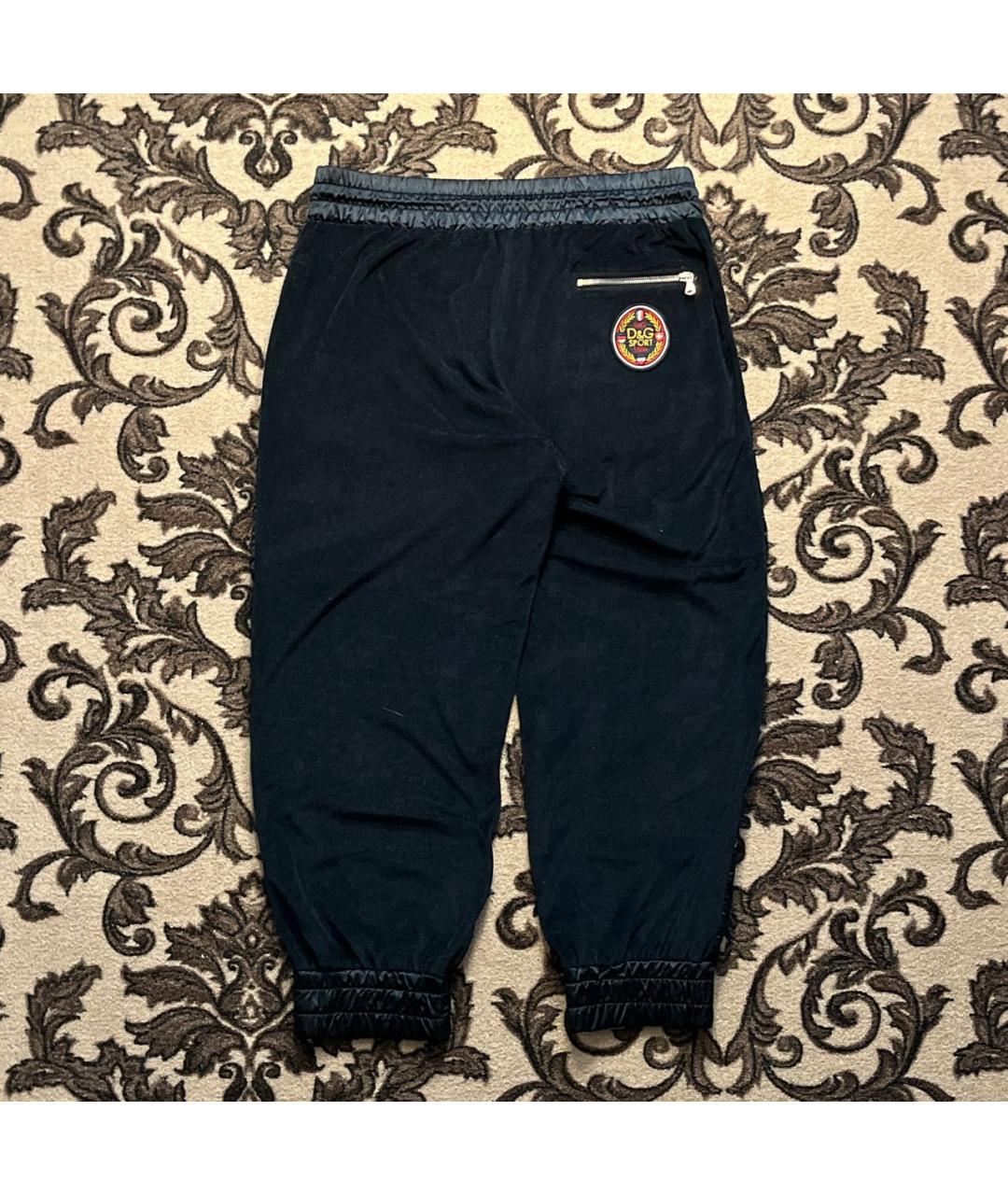 DOLCE&GABBANA Черные хлопковые повседневные брюки, фото 2