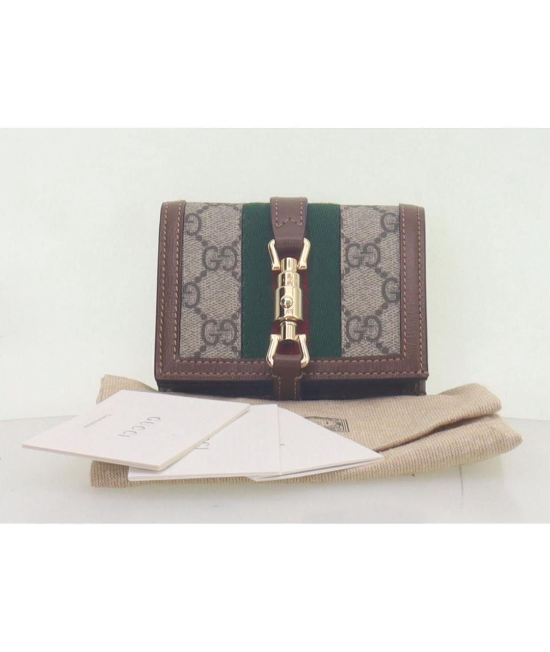 GUCCI Коричневый кожаный кошелек, фото 7