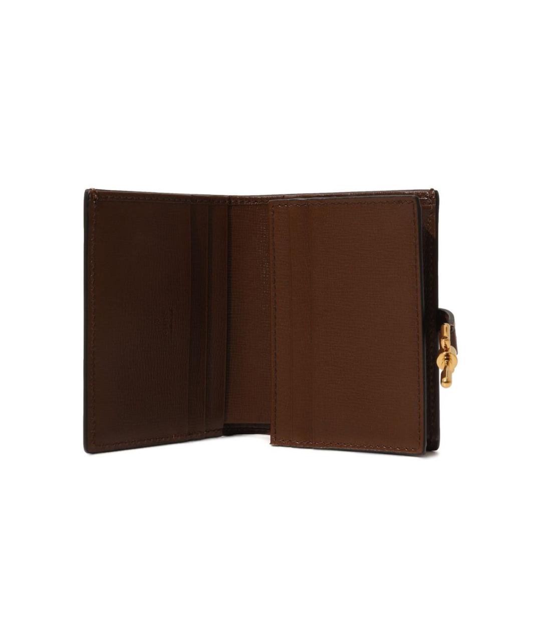 GUCCI Коричневый кожаный кошелек, фото 8