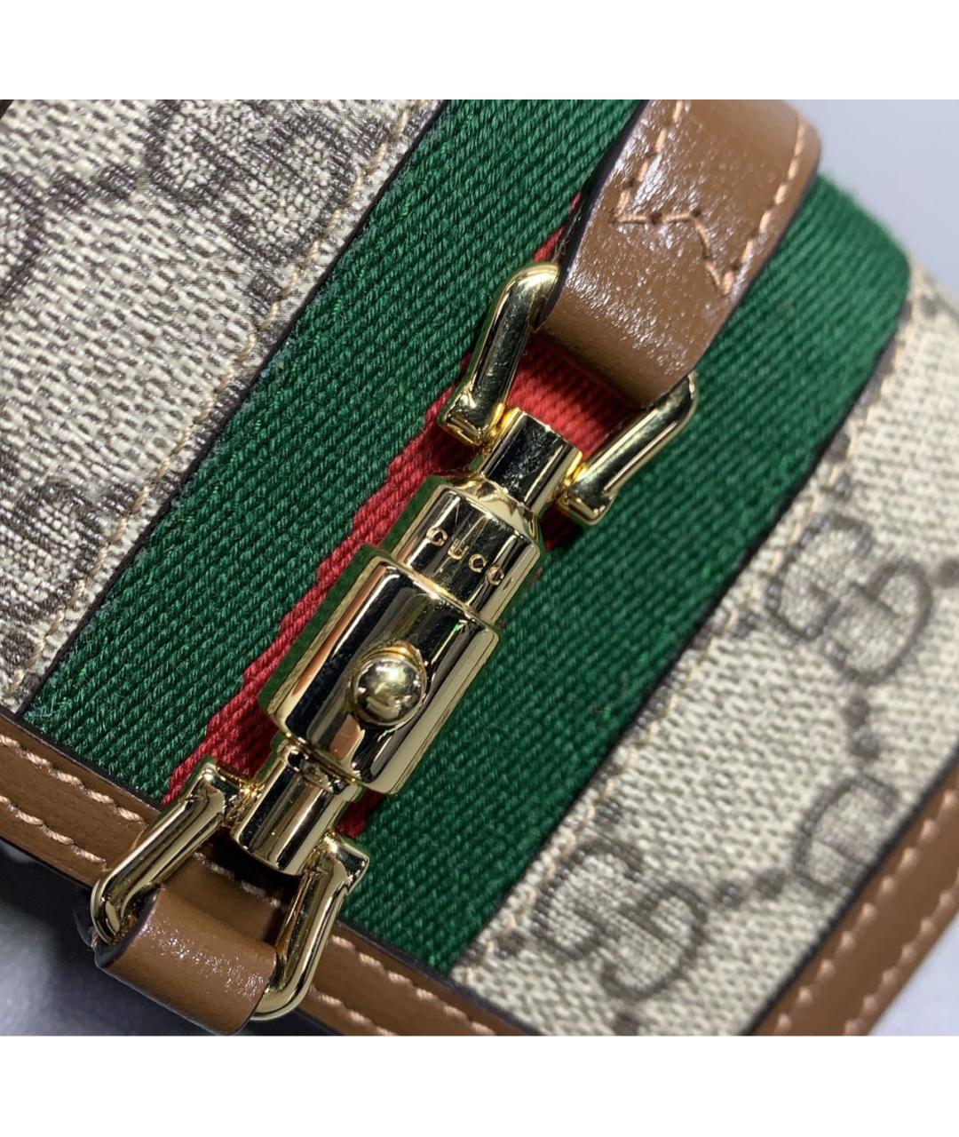 GUCCI Коричневый кожаный кошелек, фото 5