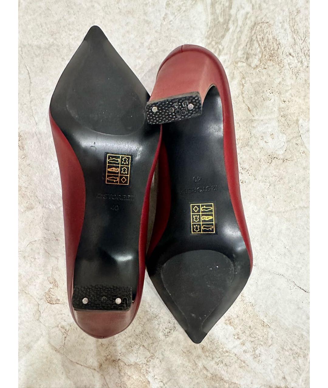 12 STOREEZ Бордовые кожаные туфли, фото 5