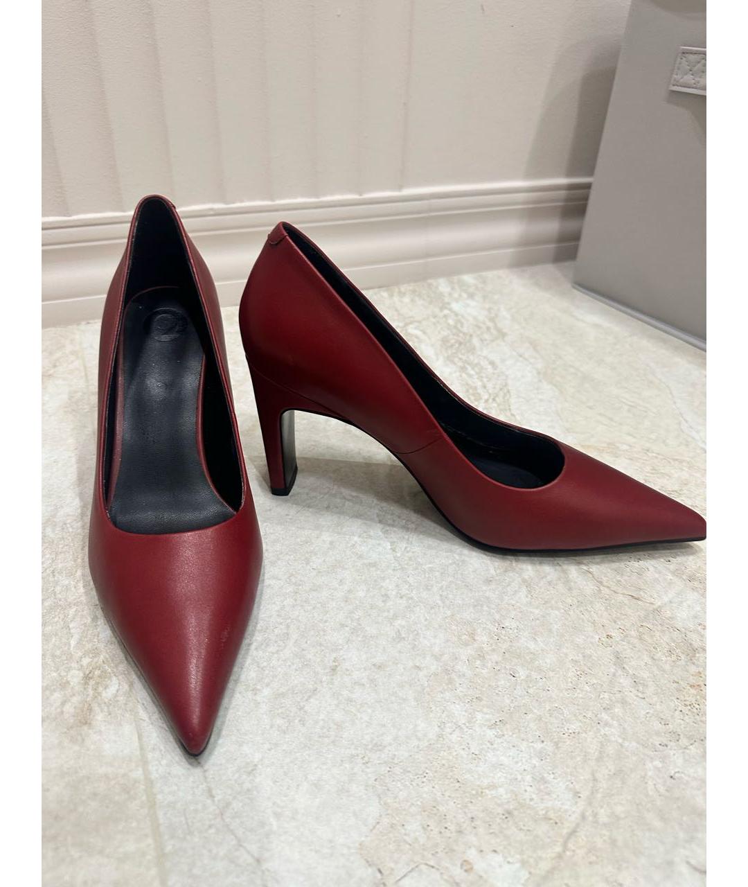 12 STOREEZ Бордовые кожаные туфли, фото 6
