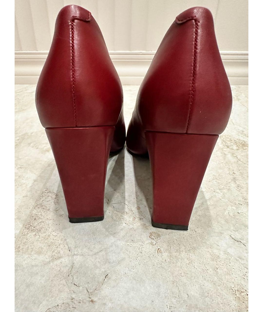 12 STOREEZ Бордовые кожаные туфли, фото 4
