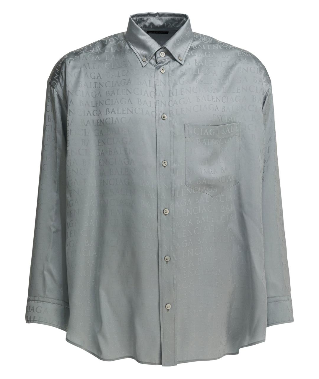 BALENCIAGA Серая вискозная рубашка, фото 1