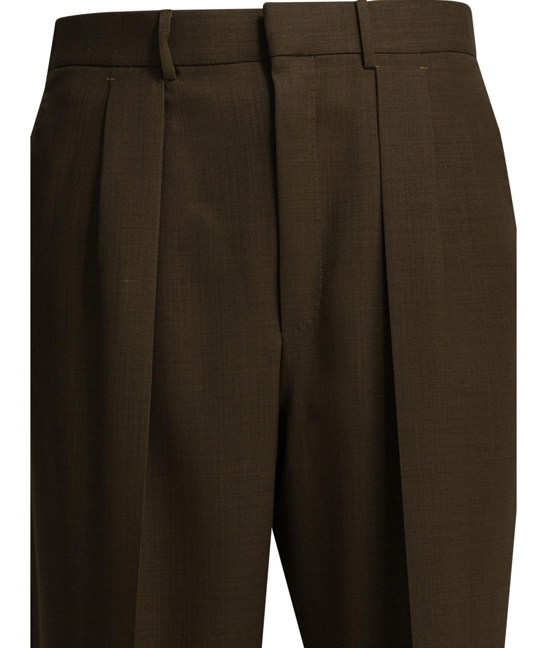 TOM FORD Коричневые шерстяные брюки чинос, фото 3