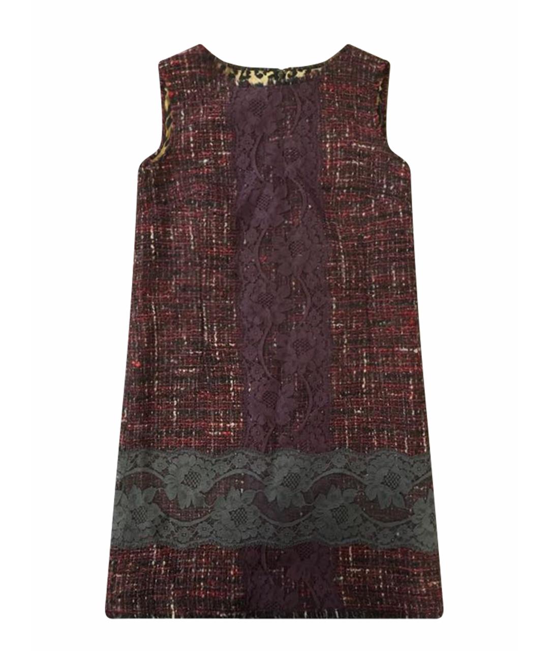 DOLCE&GABBANA Мульти твидовое повседневное платье, фото 1