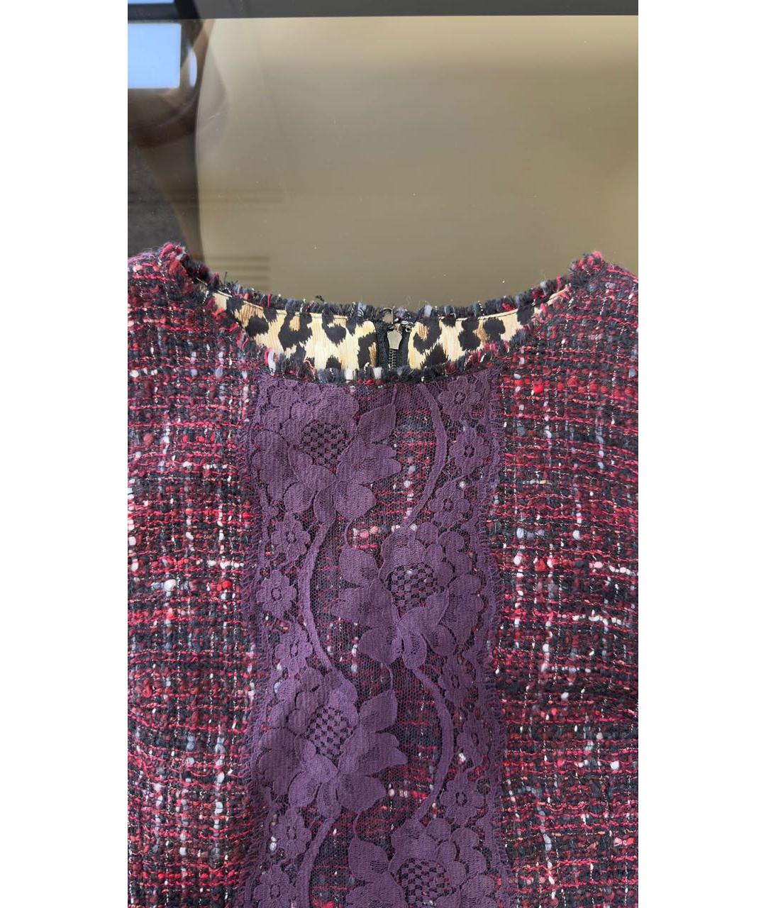 DOLCE&GABBANA Мульти твидовое повседневное платье, фото 3