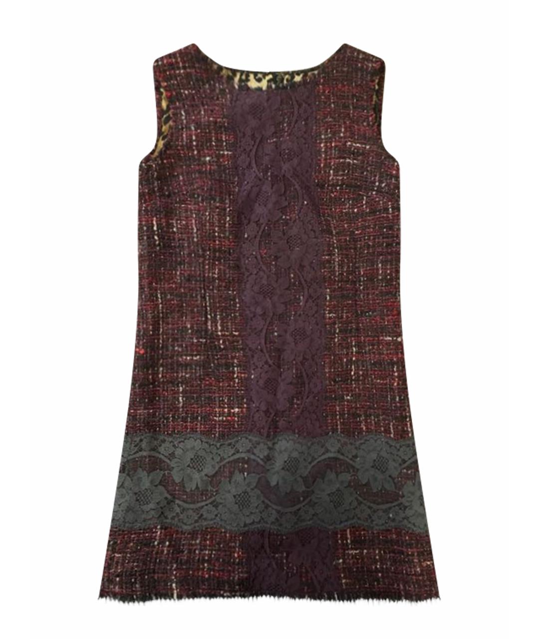 DOLCE&GABBANA Мульти твидовое повседневное платье, фото 5