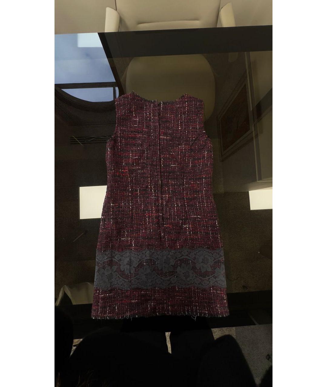 DOLCE&GABBANA Мульти твидовое повседневное платье, фото 2