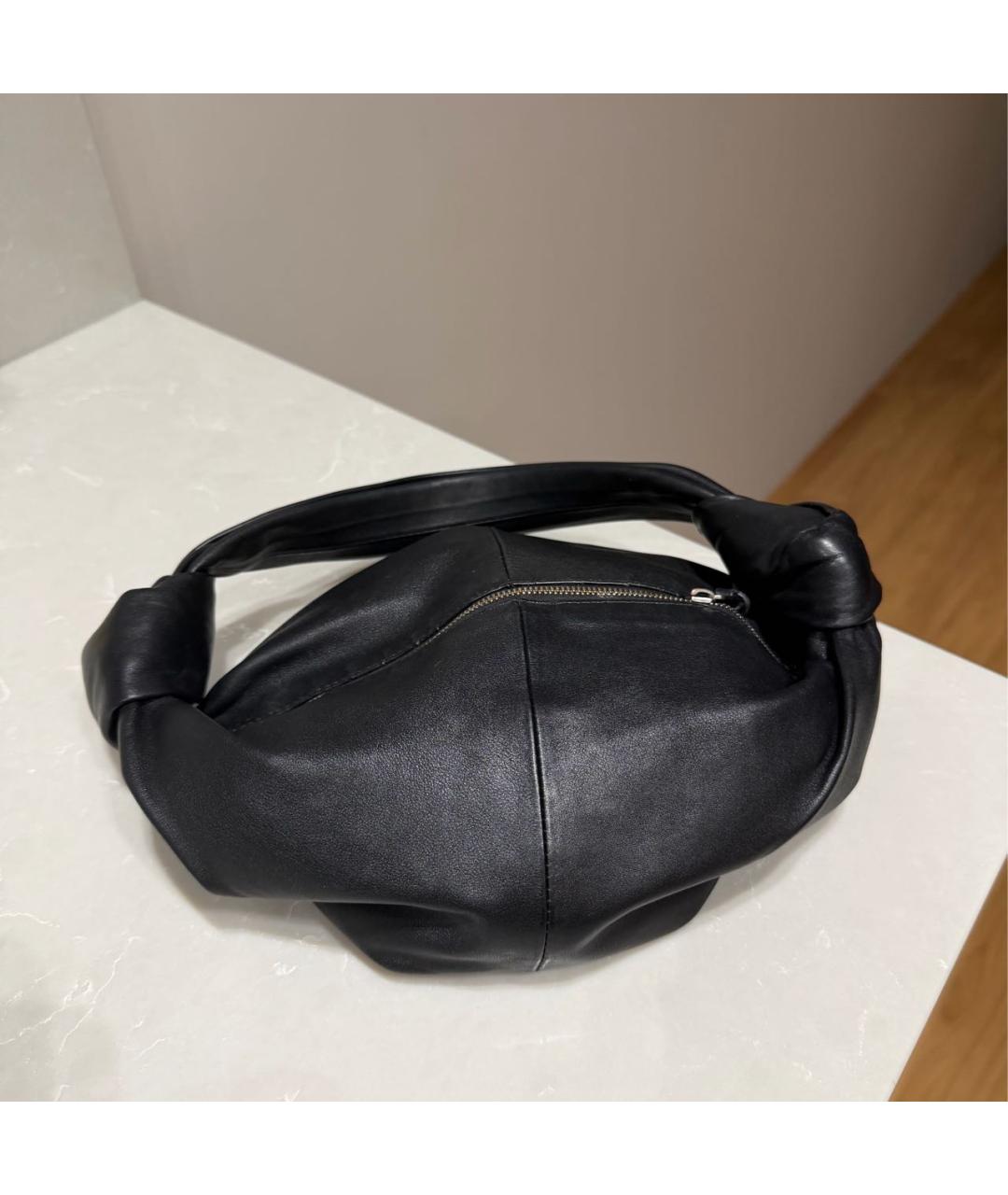 BOTTEGA VENETA Черная кожаная сумка с короткими ручками, фото 2