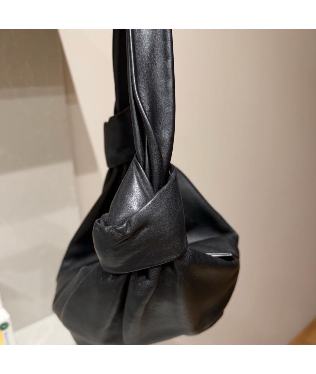 BOTTEGA VENETA Черная кожаная сумка с короткими ручками, фото 8