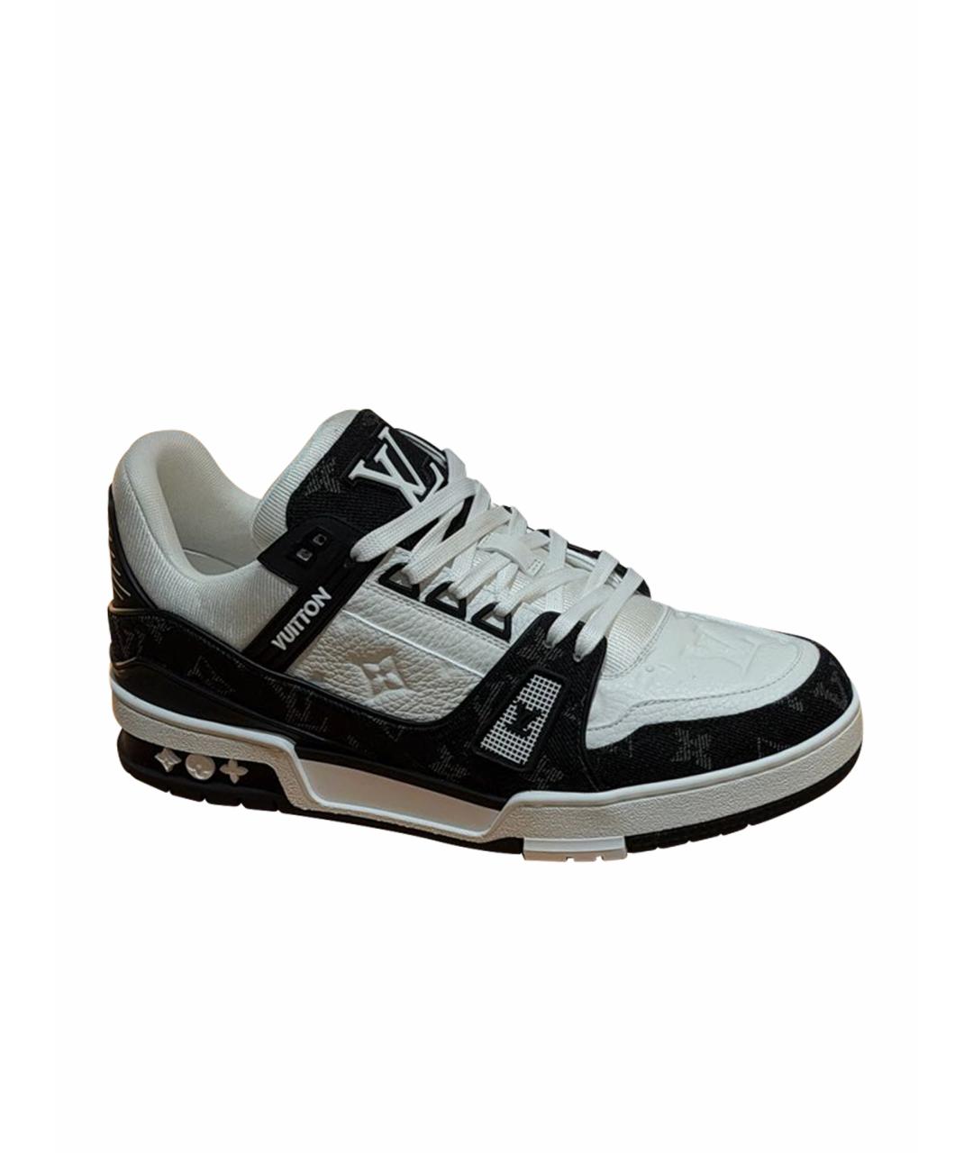 LOUIS VUITTON Черные кожаные высокие кроссовки / кеды, фото 1