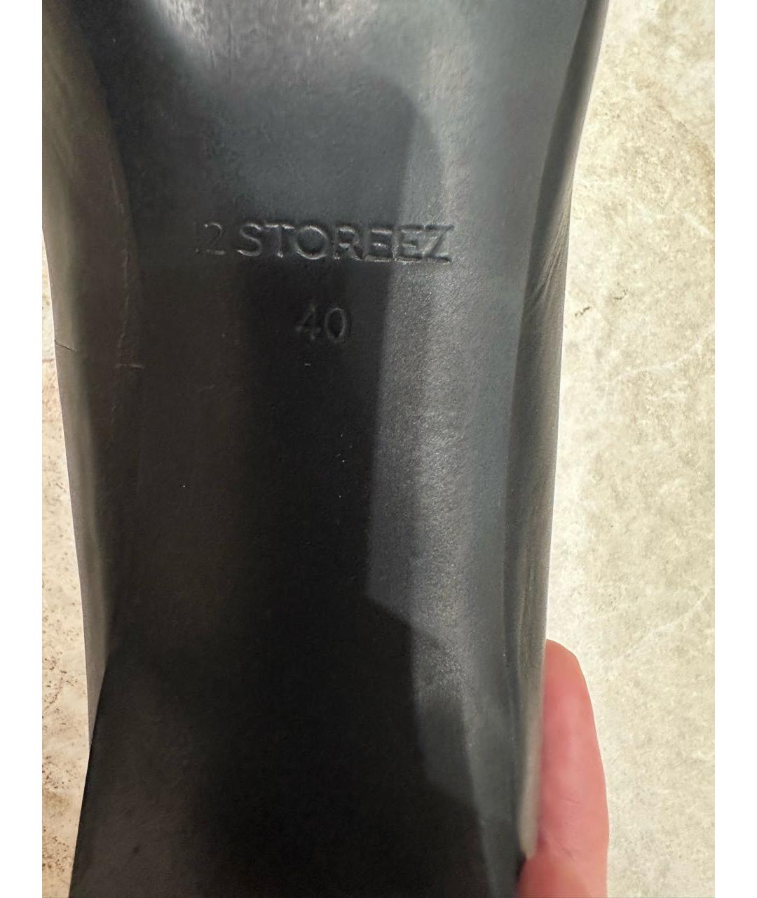 12 STOREEZ Черные кожаные туфли, фото 6