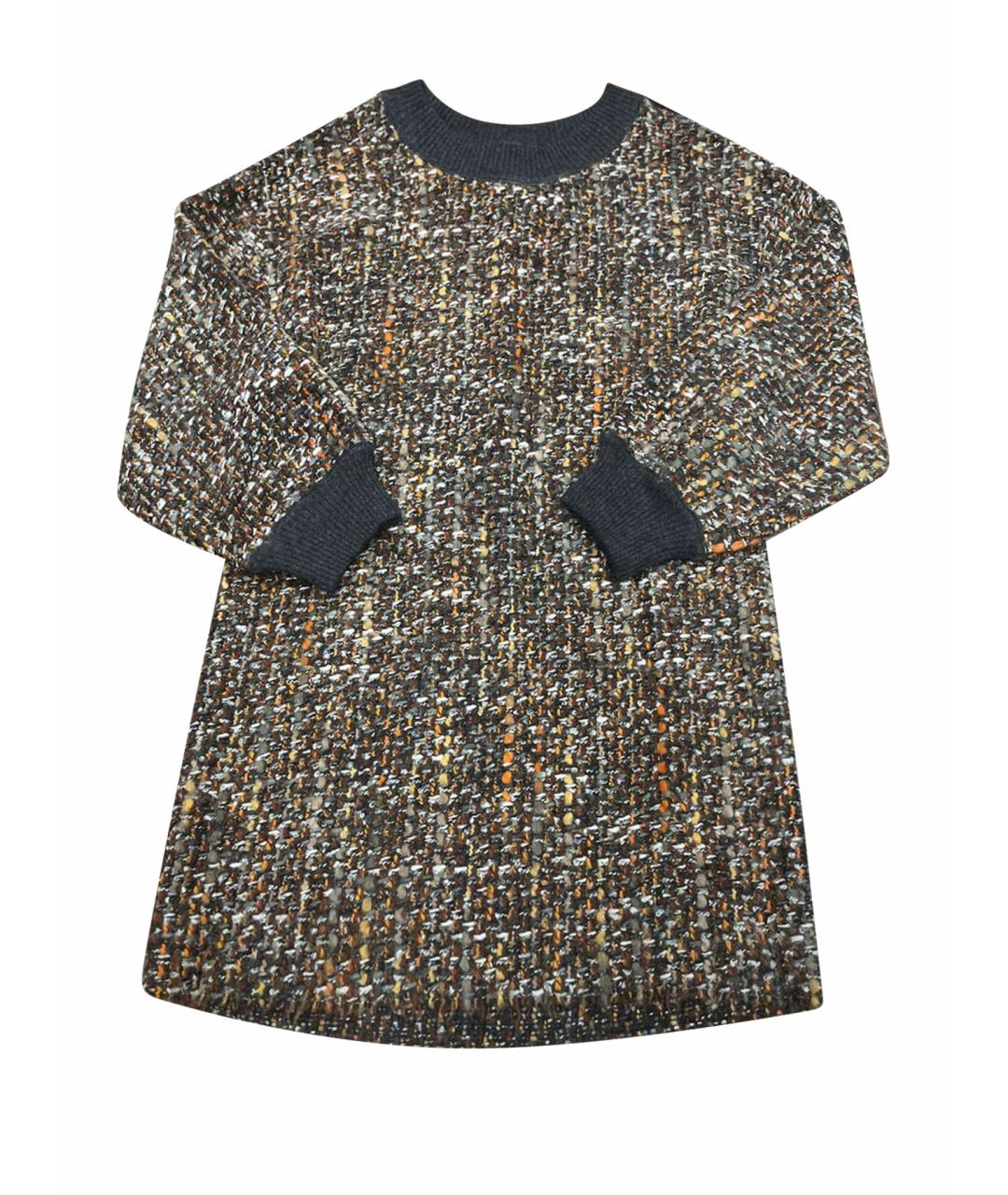 DOLCE&GABBANA Мульти шерстяное повседневное платье, фото 1