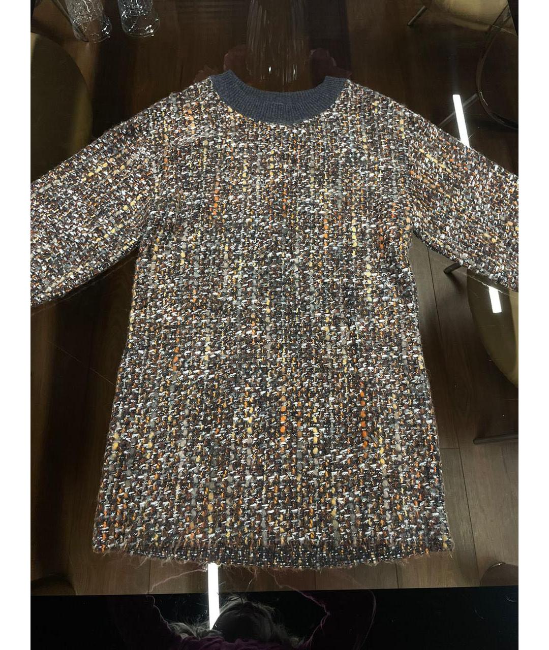 DOLCE&GABBANA Мульти шерстяное повседневное платье, фото 5