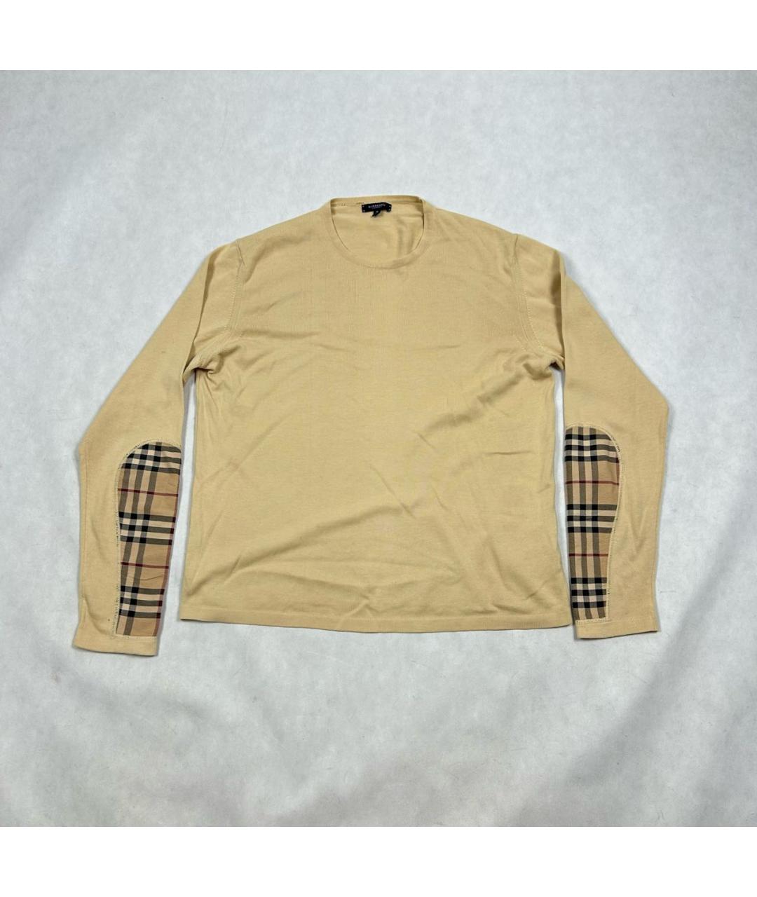 BURBERRY Бежевая хлопковая водолазка, фото 6