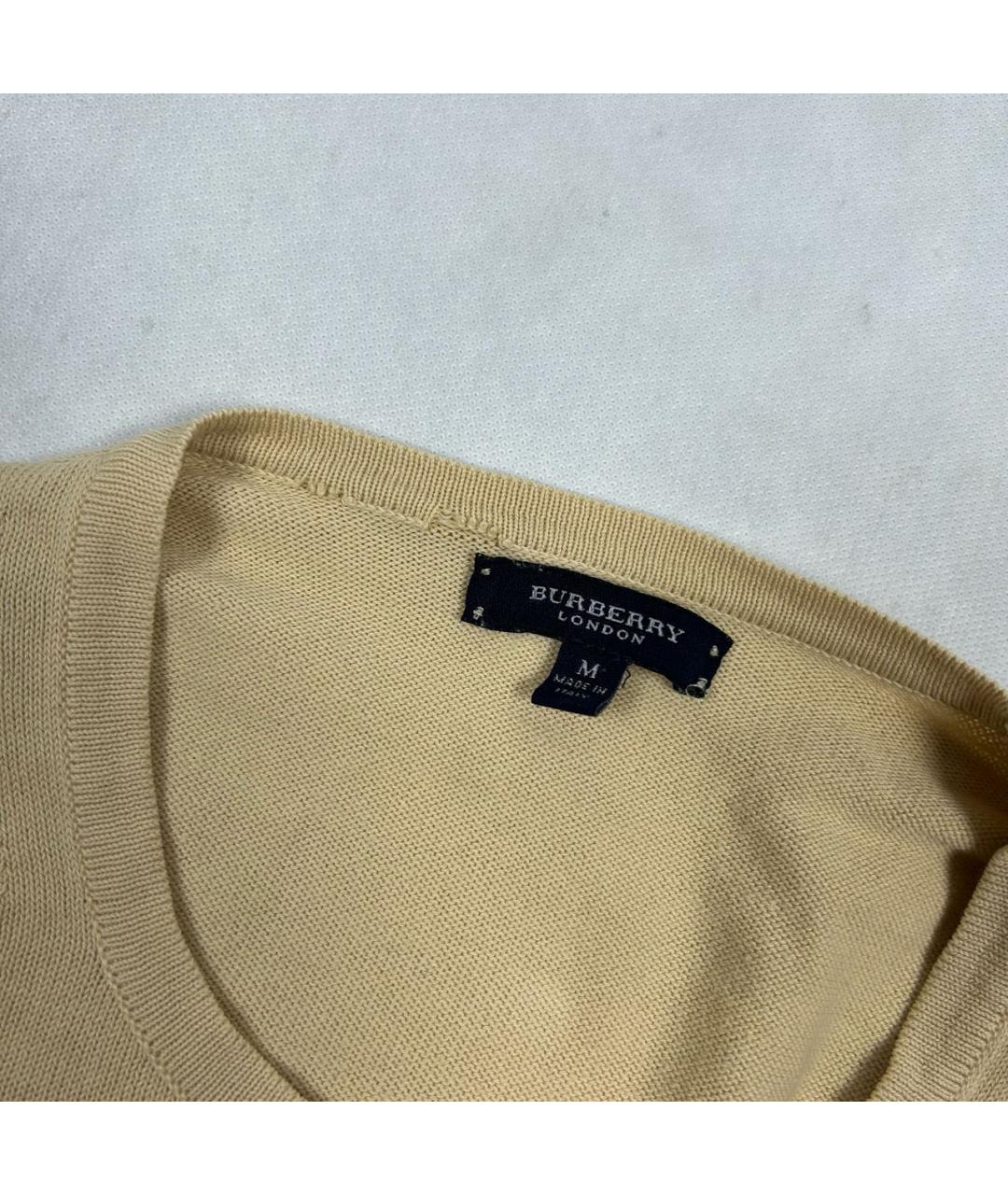 BURBERRY Бежевая хлопковая водолазка, фото 3