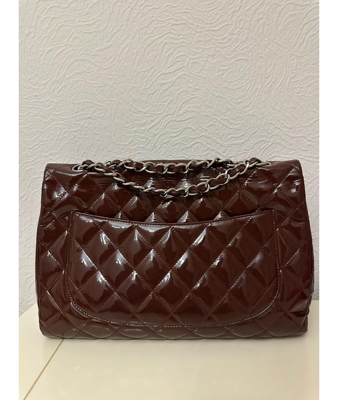 CHANEL Бордовая кожаная сумка с короткими ручками, фото 2