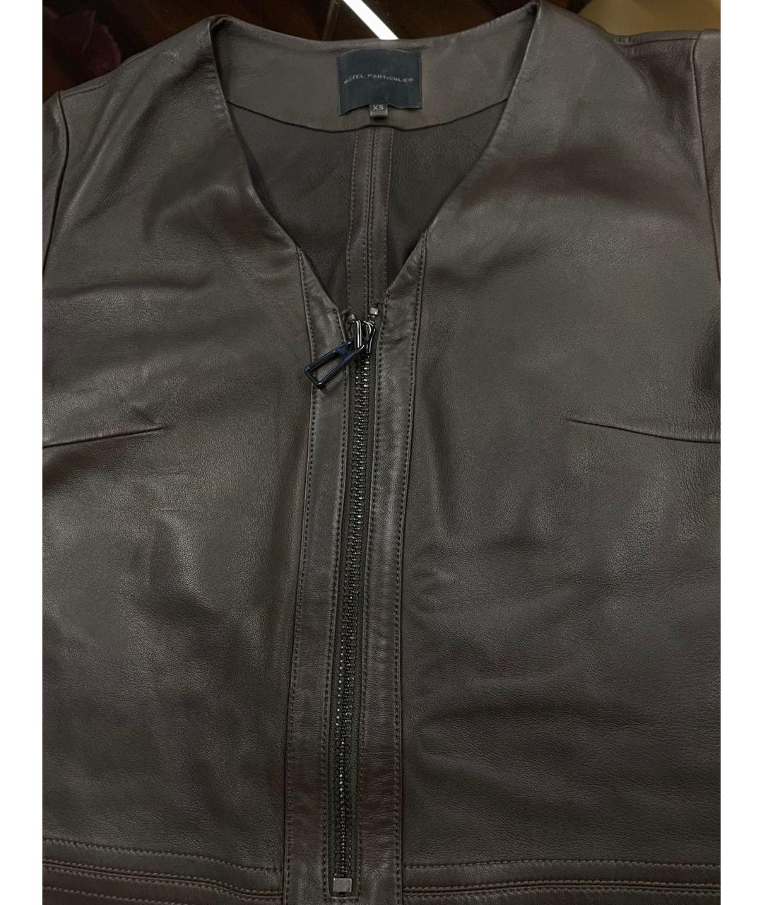 CIRCUS HOTEL Серое кожаное платье, фото 2