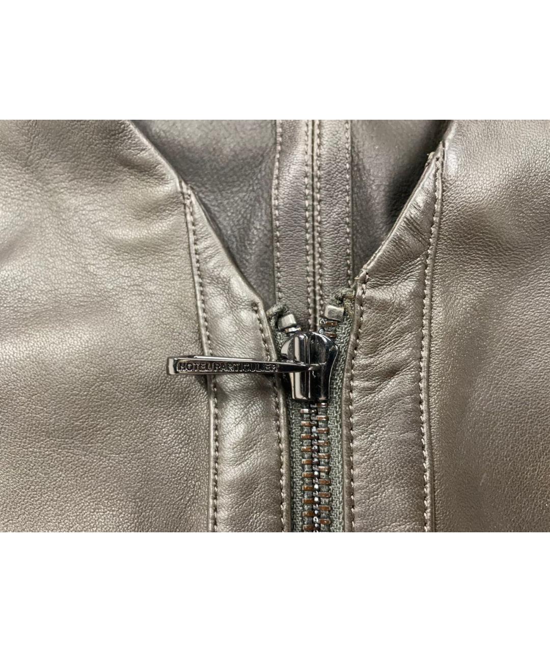 CIRCUS HOTEL Серое кожаное платье, фото 3