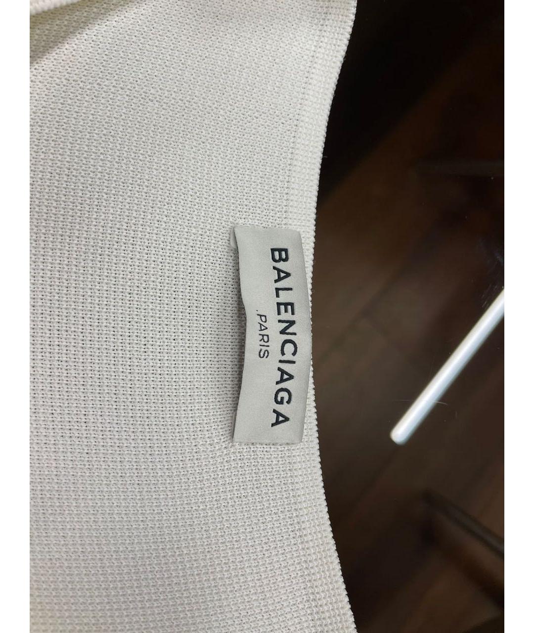 BALENCIAGA Бежевое хлопковое повседневное платье, фото 2