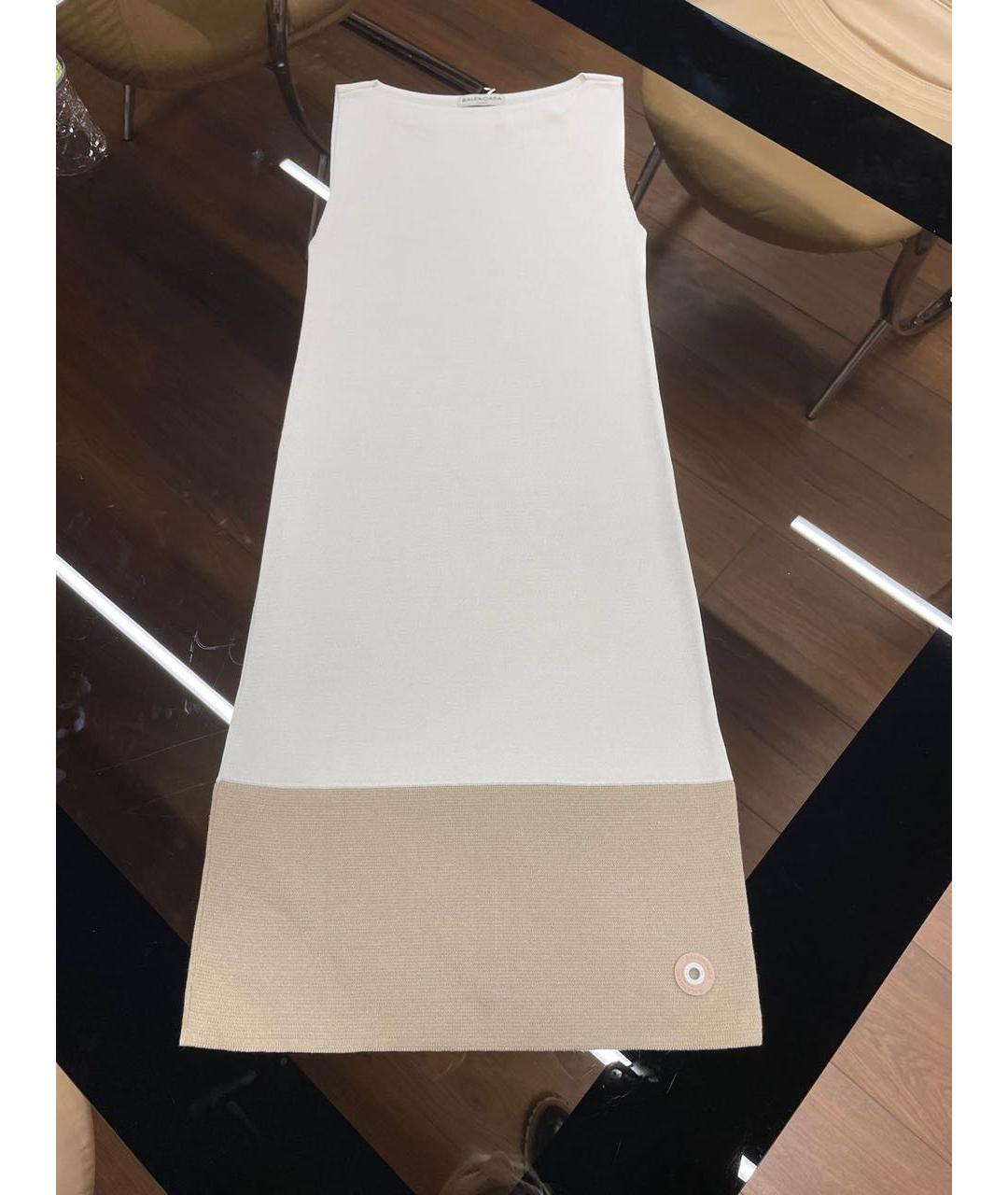 BALENCIAGA Бежевое хлопковое повседневное платье, фото 5