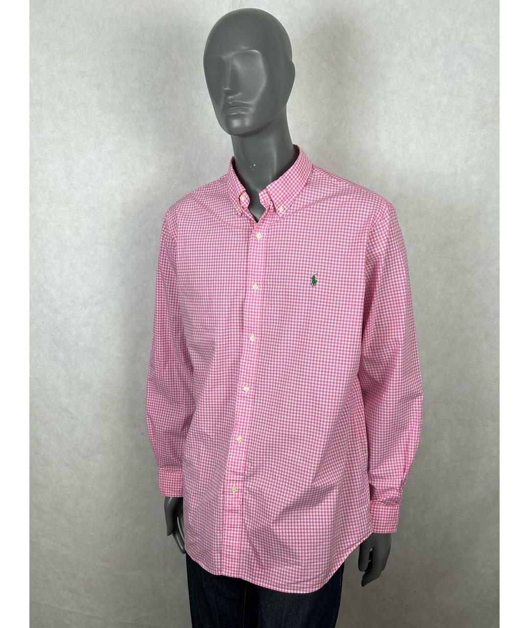 POLO RALPH LAUREN Розовая хлопковая кэжуал рубашка, фото 6