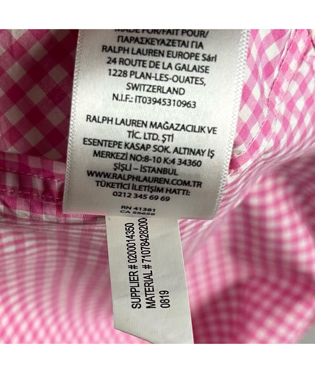 POLO RALPH LAUREN Розовая хлопковая кэжуал рубашка, фото 5