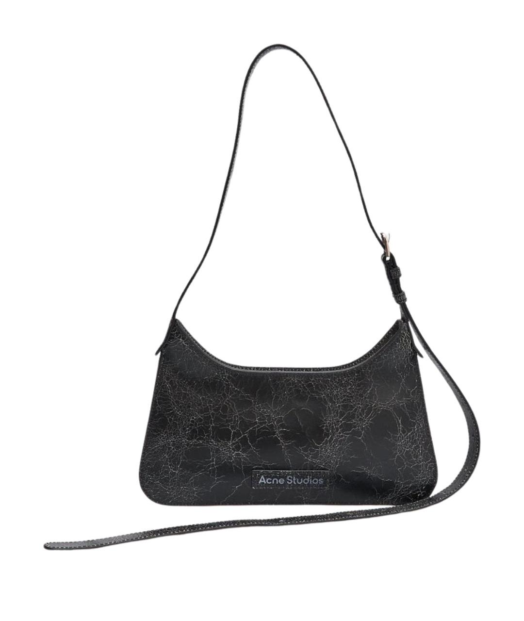 ACNE STUDIOS Черная кожаная сумка через плечо, фото 1