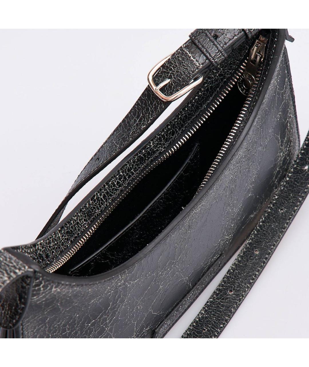 ACNE STUDIOS Черная кожаная сумка через плечо, фото 4