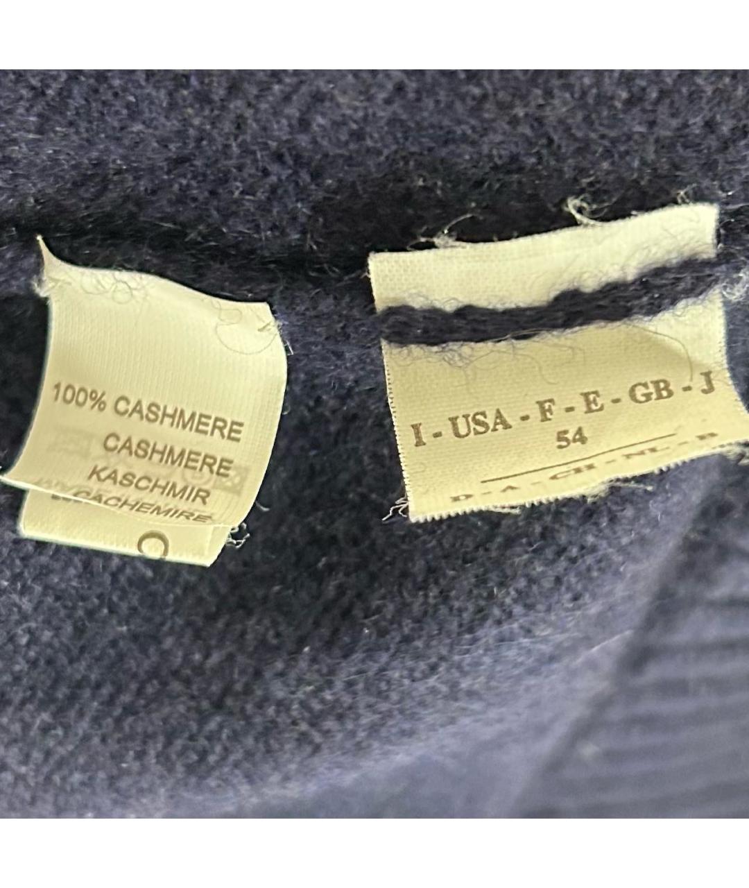 BRUNELLO CUCINELLI Темно-синий кашемировый джемпер / свитер, фото 4