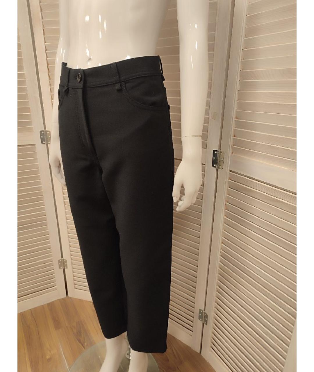 ARKET Черные шерстяные прямые брюки, фото 4