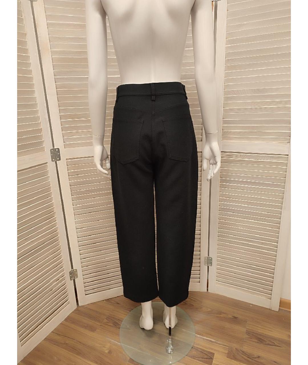 ARKET Черные шерстяные прямые брюки, фото 2