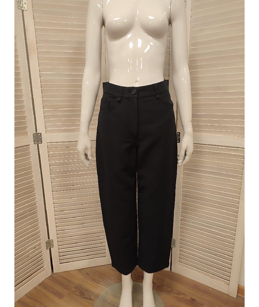 ARKET Черные шерстяные прямые брюки, фото 10