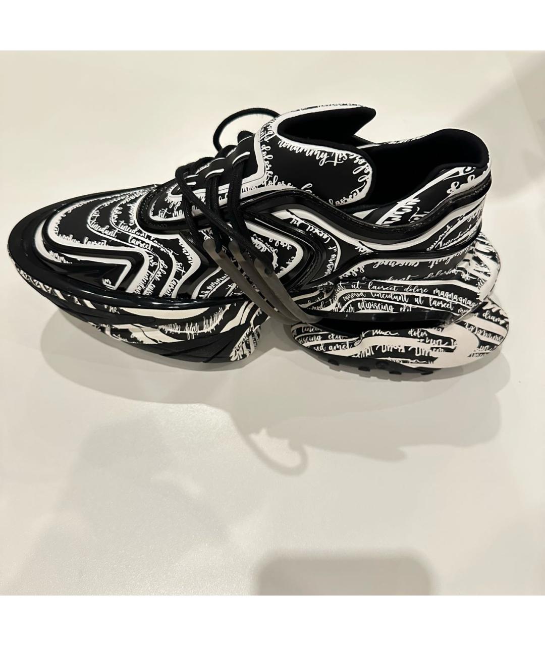 BALMAIN Черные неопреновые кроссовки, фото 4