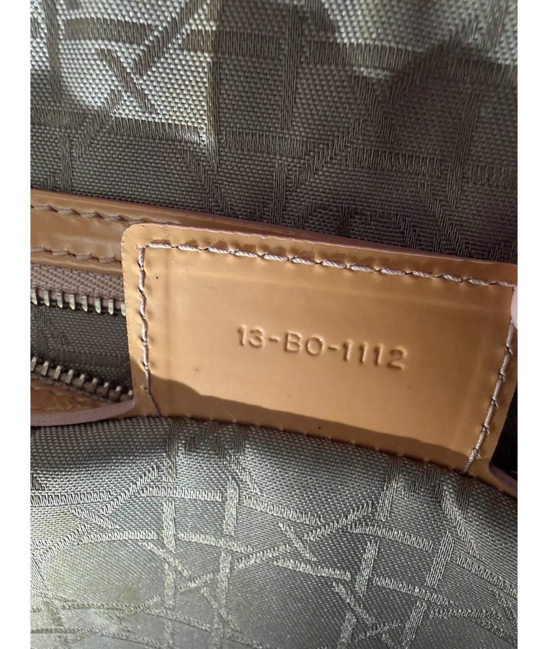 CHRISTIAN DIOR Черная сумка с короткими ручками из лакированной кожи, фото 3