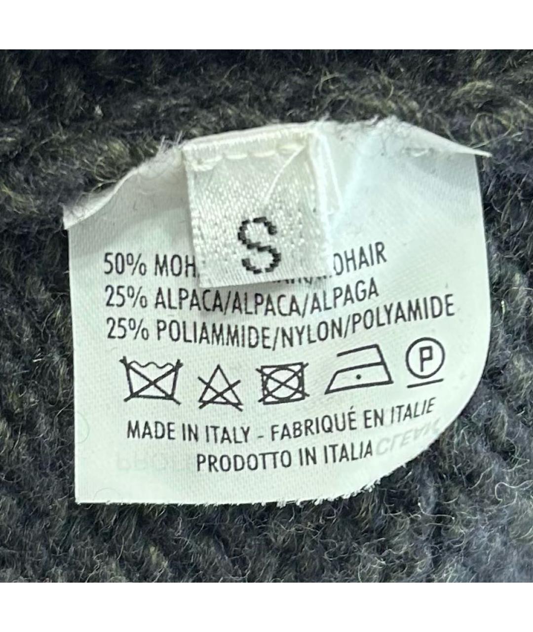 SAINT LAURENT Серый шерстяной кардиган, фото 6