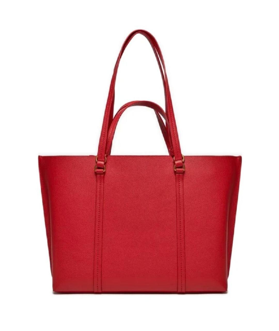 PINKO Красная кожаная сумка тоут, фото 2