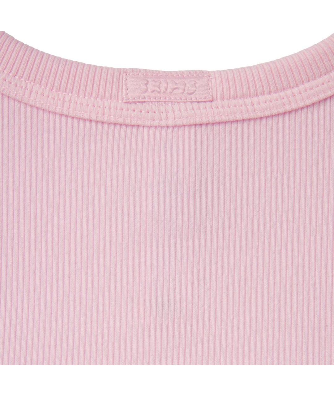 SKIMS Розовая хлопко-эластановая футболка, фото 6