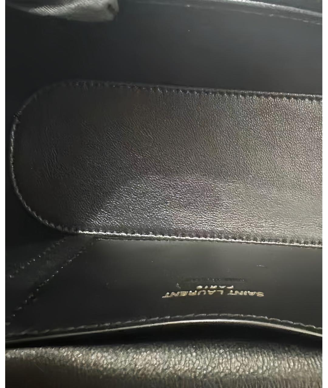 SAINT LAURENT Черная кожаная сумка через плечо, фото 7