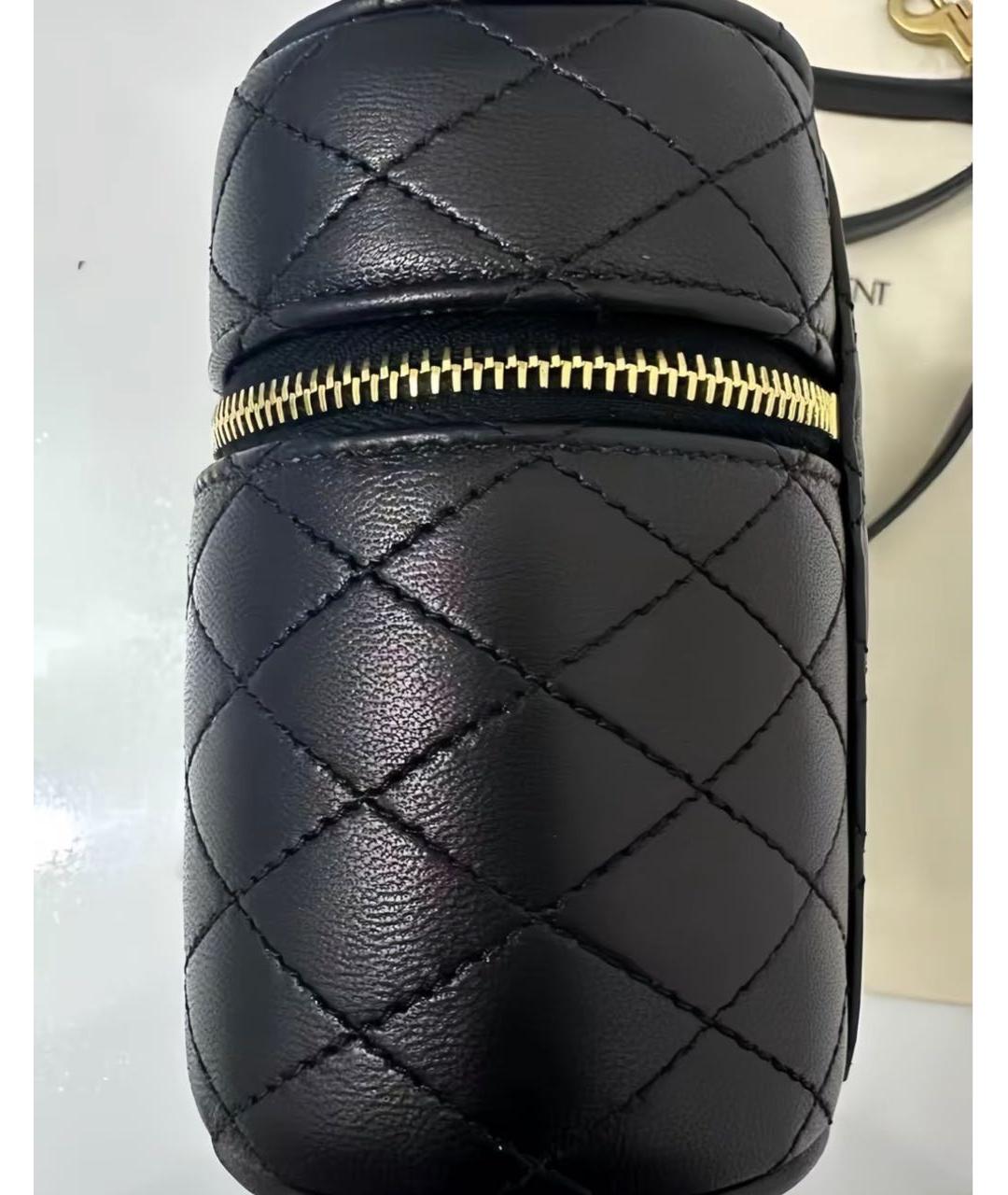 SAINT LAURENT Черная кожаная сумка через плечо, фото 8