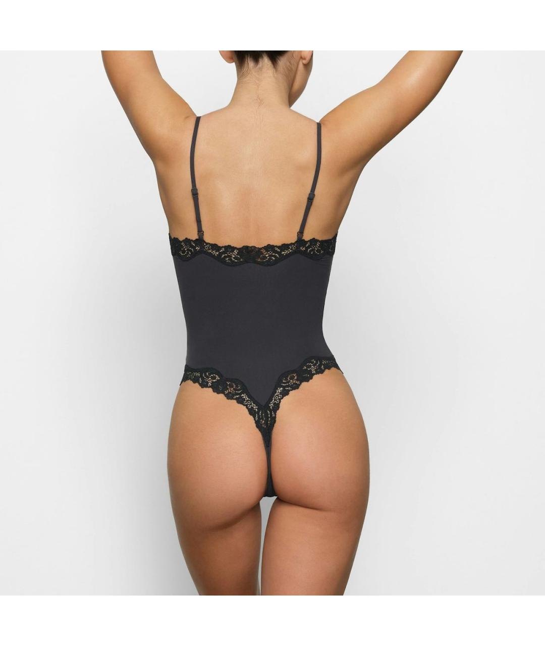 SKIMS Черное полиамидовое боди, фото 4