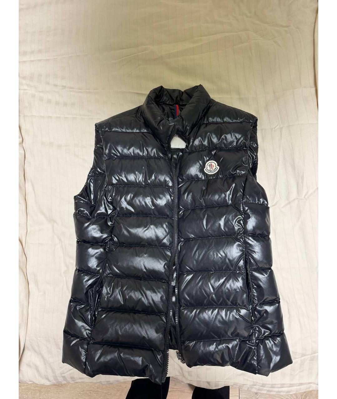 MONCLER Черный полиамидовый жилет, фото 5